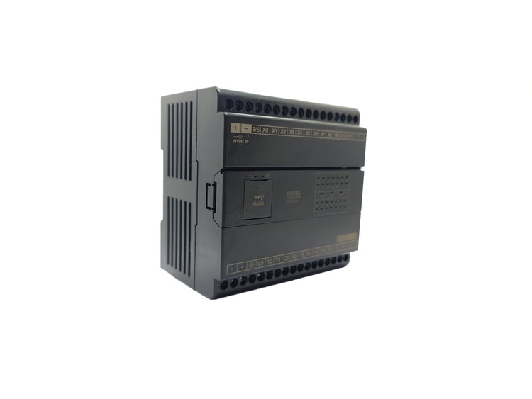 PLC B1-20M(T) is a robust and highly capable 20-point main unit programmable logic controller designed for industrial automation. Operating on a 24VDC power supply, it delivers rapid execution speeds and accommodates complex logic with various instruction sets. The unit provides SINK/SOURCE selectable inputs, NPN outputs, and modular communication options, all built to withstand demanding environmental conditions.